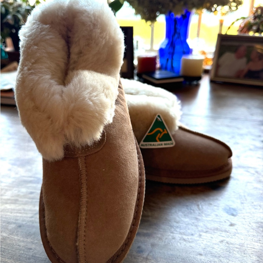 UGG Brown and Cream Women's Slippers